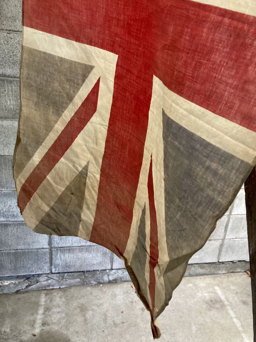 アンティーク ユニオンジャック 旗 ビンテージ インテリア ディスプレイ ショップ イギリスアンティーク 当時物の画像4