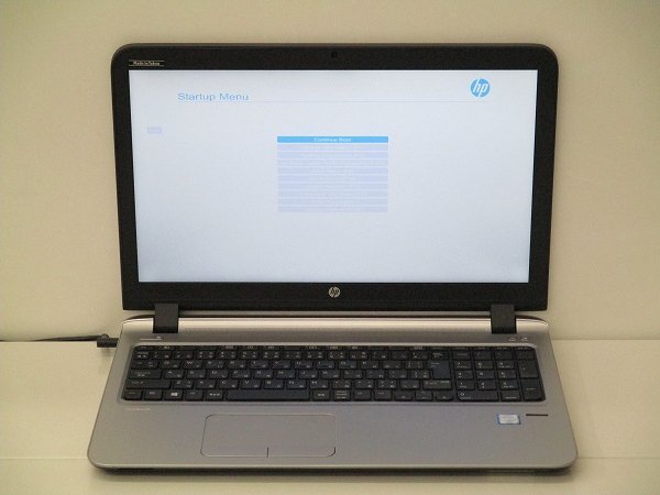 【1円スタート】hp ProBook 450 G3 N8K03AV Core i3 6100U 2.3Ghz 4GB 15.6インチ OSなし BIOSのみの画像1