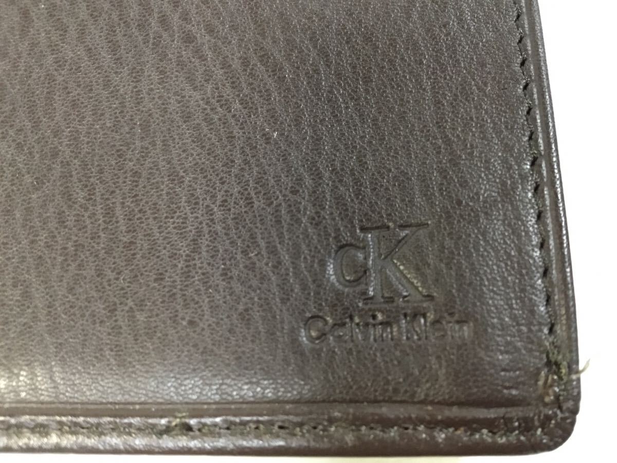 [K-2024]Calvin Klein メンズ 長財布★レザー ブラウン 札入れ☆レターパック対応 カルバンクライン♪売り切り 500円スタート!!_画像7