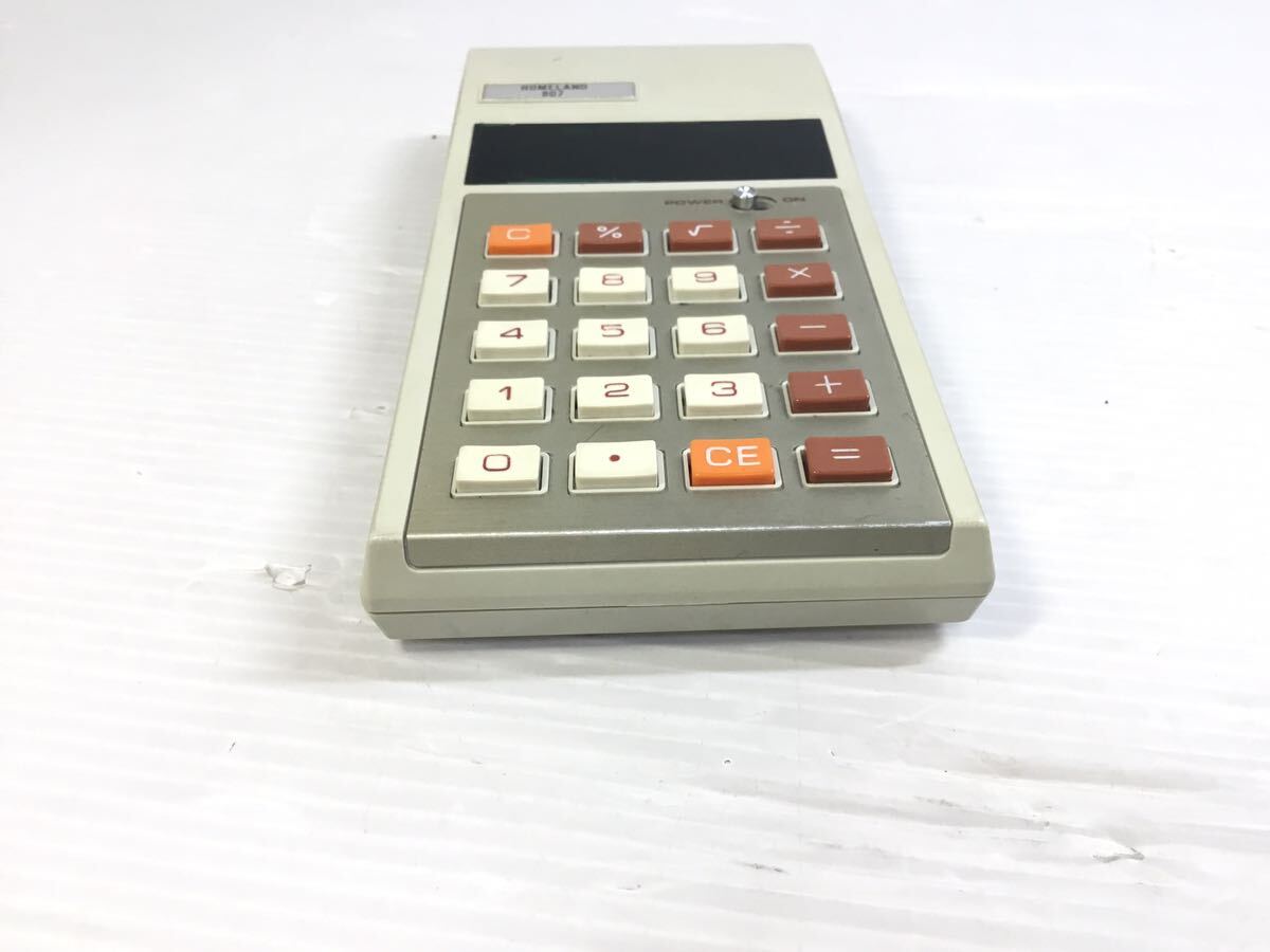 [K-2024] Showa Retro HOMELAND 807* electrification. operation verification OK count machine calculator * antique selling out 1 jpy start!