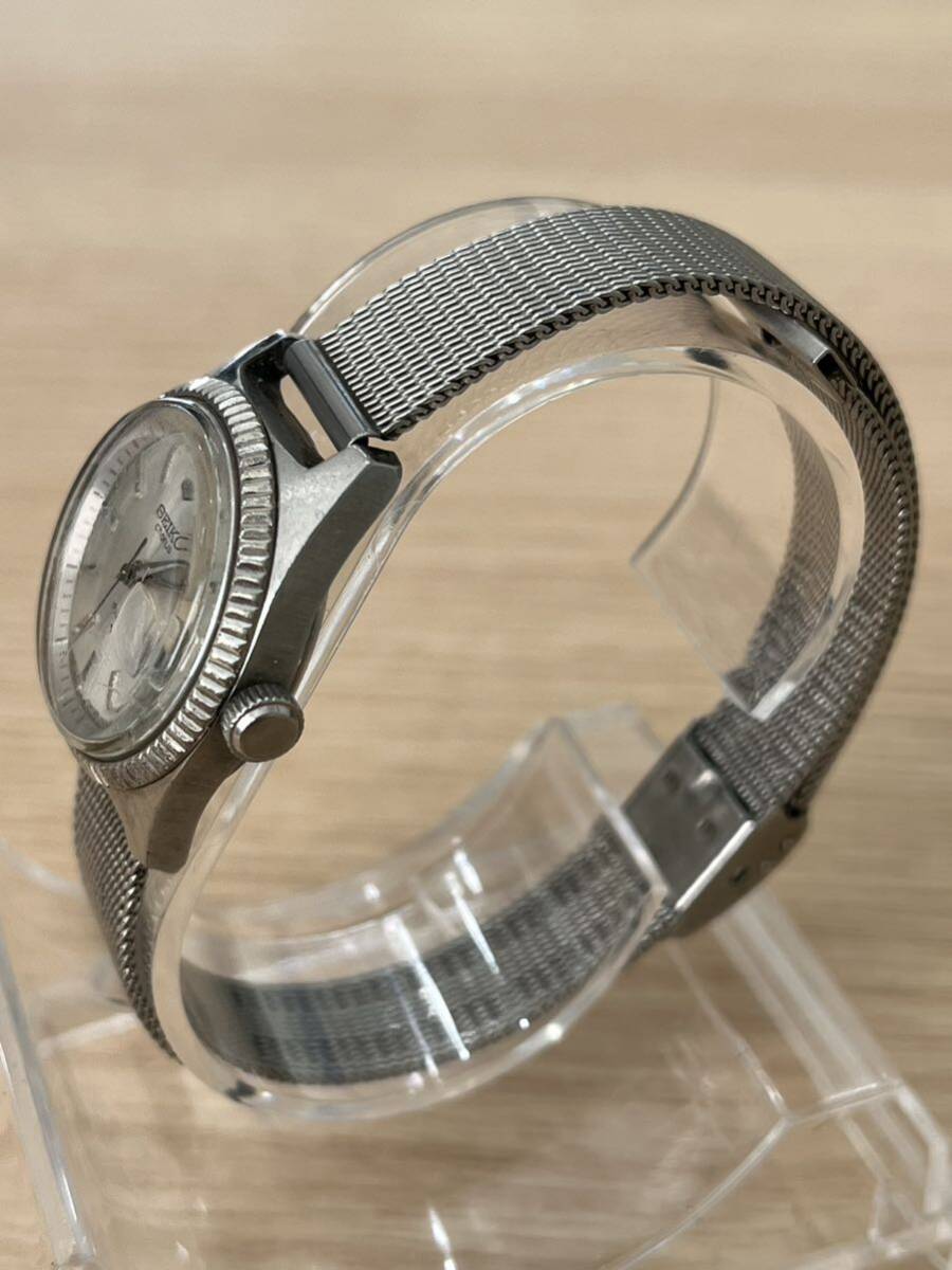 SEIKO セイコー 2118-0250アナログ 手巻き 腕時計 シルバー デイトカレンダー メタルベルト ステンレススチール 動作確認済・稼働品の画像2
