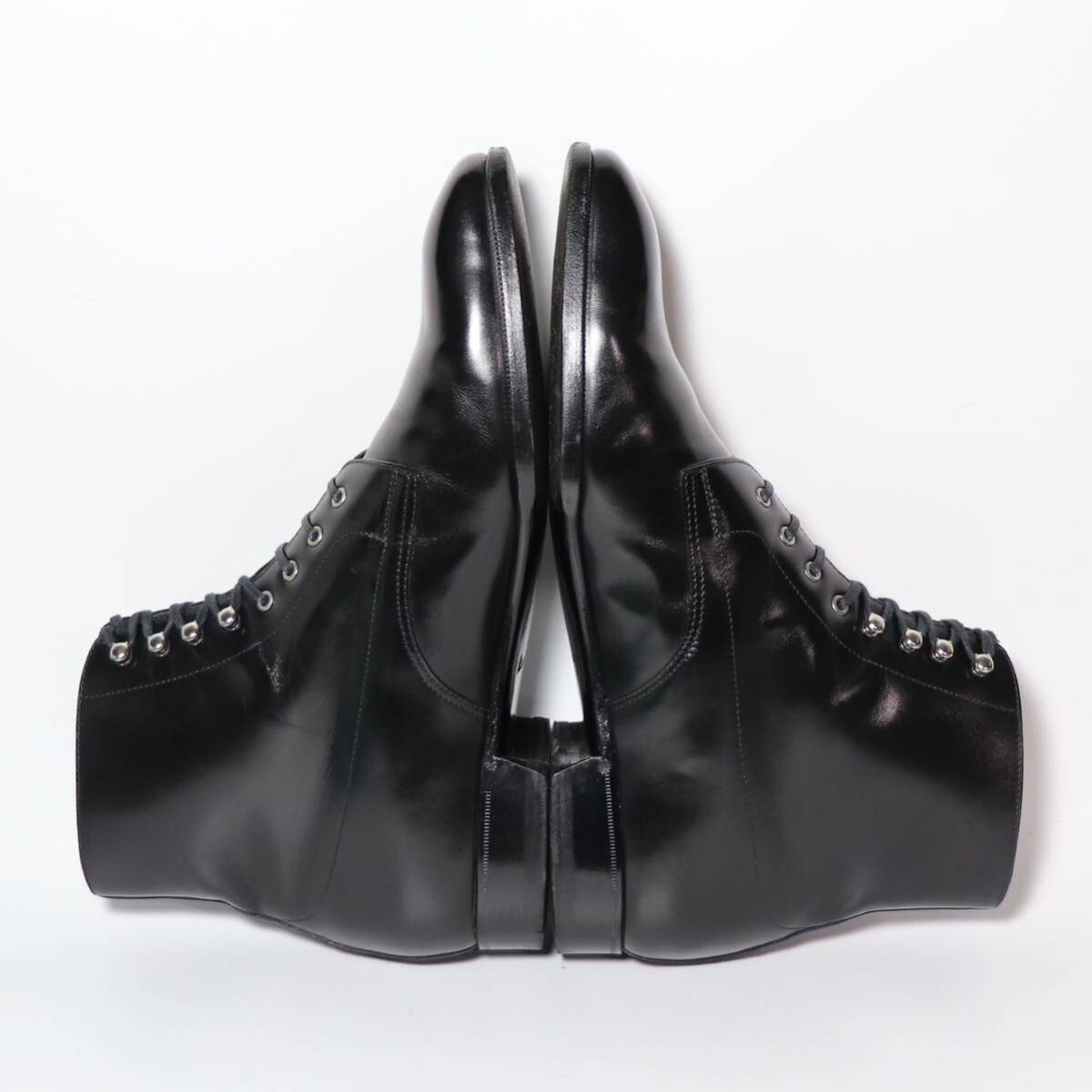 * ultimate beautiful goods ~ AUBERCYo- bell si-HUGHhyu-773 race up boots Size:9E NERO black te.pi company manufactured bok scarf regular price Y198,000-