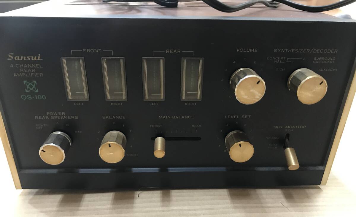 サンスイ QS-100 4CHANNEL REARAMPLIFIER 44チャンネル リアアンプ レトロ 音響機器 ヴィンテージ アンプ_画像3