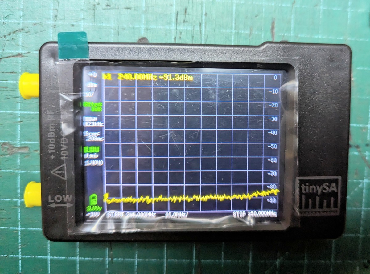 スペクトラムアナライザ TinySA 周波数アナライザ タッチスクリーン 100kHz〜960MHz MF/HF/VHF UHF入力 アンテナアナライザー の画像2