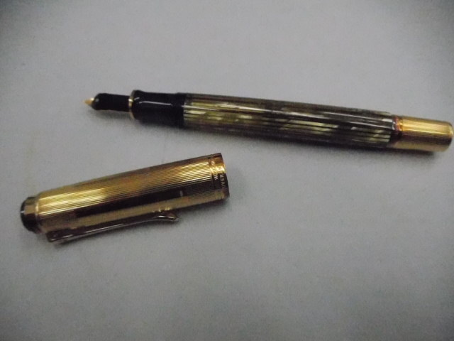 【生産終了稀少品】Pelikan ペリカン 万年筆 スーベレーン M450 バーメイル/トータス M（中字） 美品の画像6