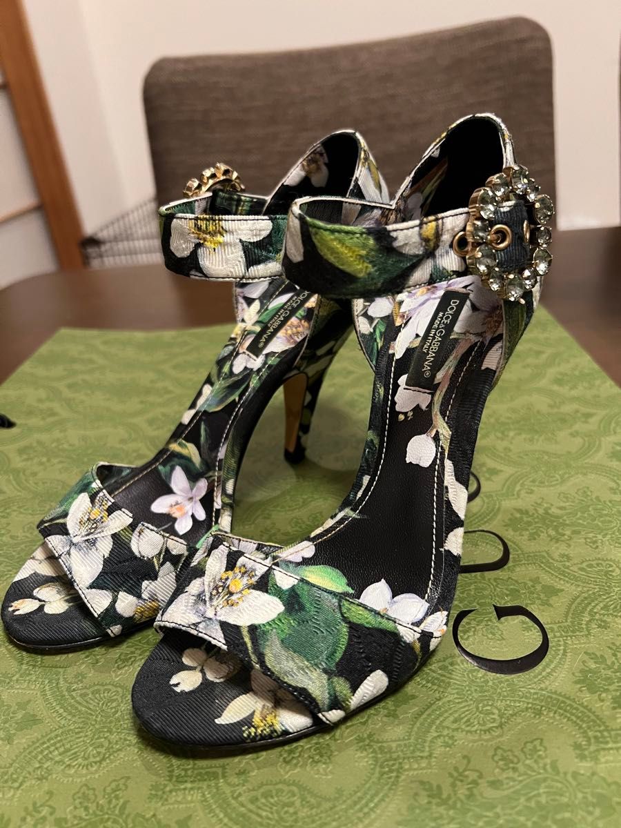 【DOLCE&GABBANA】ナッパ風ファブリックサンダル ドルチェアンドガッバーナ サンダル