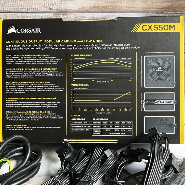 ■CORSAIR CX550M 80PLUS BRONZE認定 550W ATX PC電源ユニットの画像9