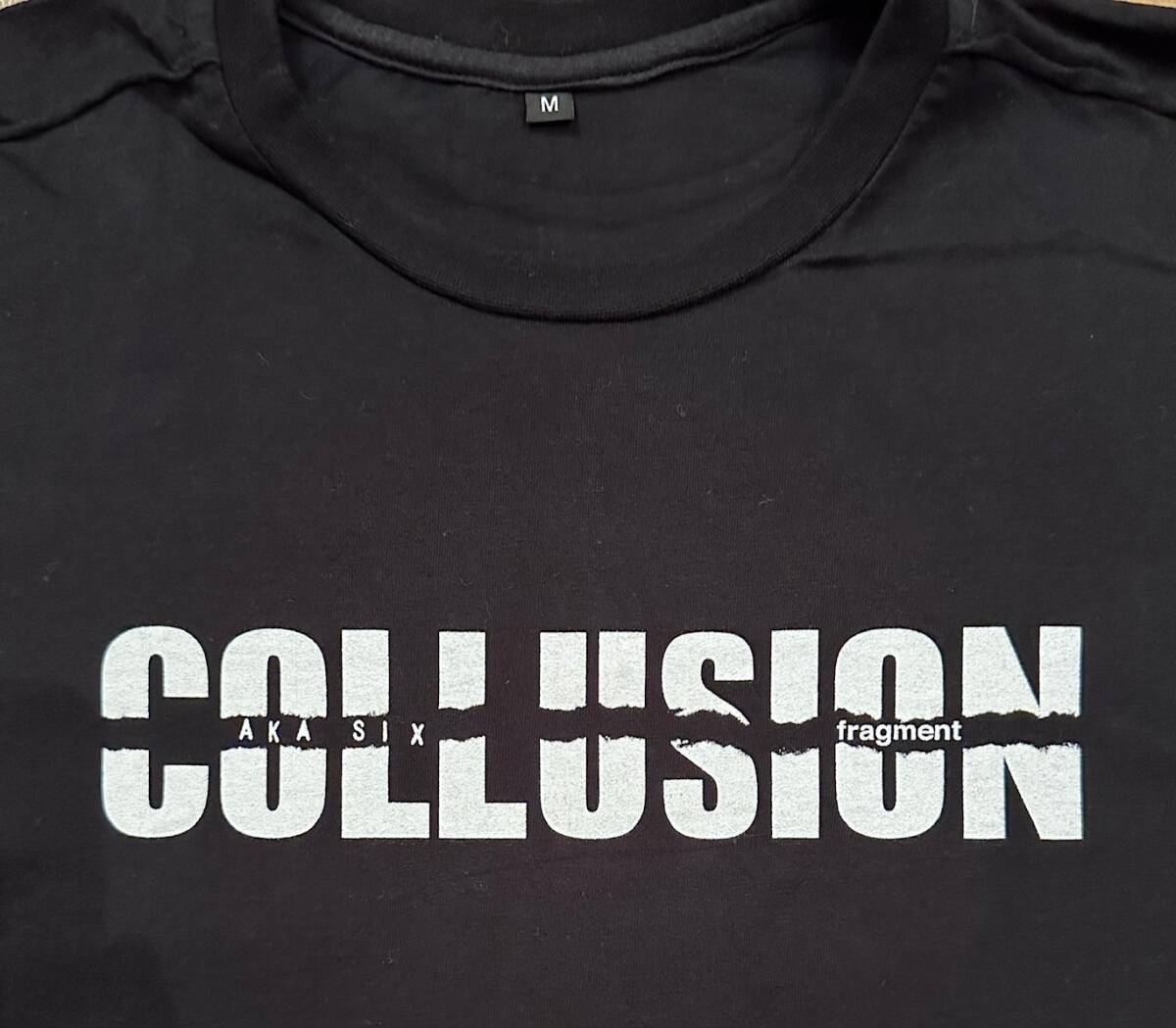 ■極美品 AKA SIX Simon Barker × FRAGMENT - COLLUSION Tシャツ BLACK-M 藤原ヒロシ _画像2