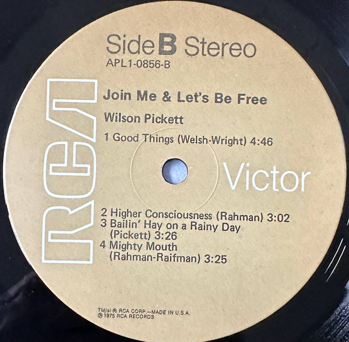 ■1975年 オリジナル US盤 Wilson Pickett - Join Me & Let’s Be Free 12”LP APL1-0856 RCA Victor_画像5