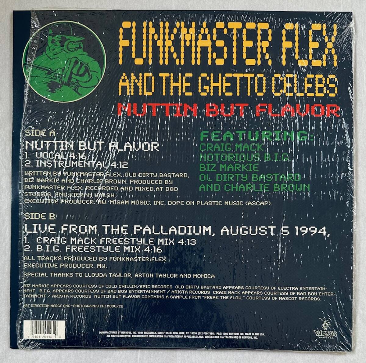 ■1995年 オリジナル US盤 Funkmaster Flex and the Ghetto Celebs - Nuttin But Flavor 12”EP WR 20116 Wreck Records_画像2