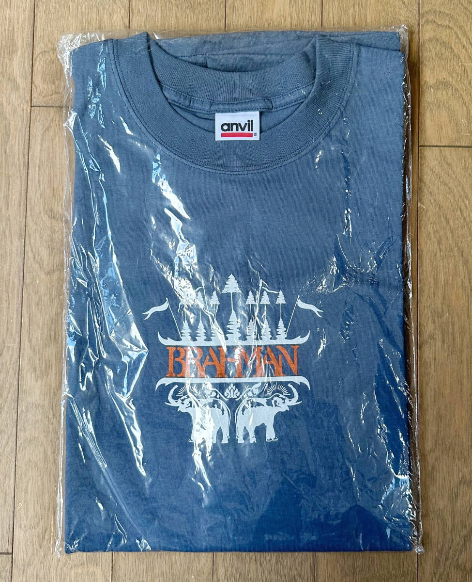 ■2000年代初期 新品 BRAHMAN - THE ORIGINAL ORIENTAL SOUND Tシャツ BLUE - L ブラフマン_画像1
