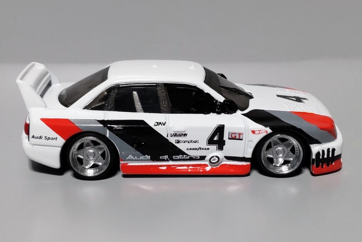 希少 レア アウディ 90 クアトロ 改 レーシングカー IMSA GTO 1989 深リム アウトストラーダ ローダウン カスタム 改造 サーキット (1/64)の画像6