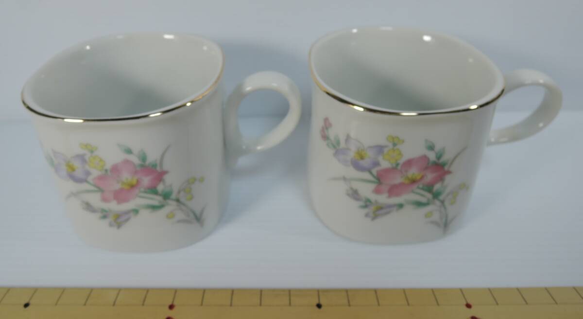 ☆A107■ネスカフェ　花のカップ　マグカップ　陶器製　２個■未使用_画像1