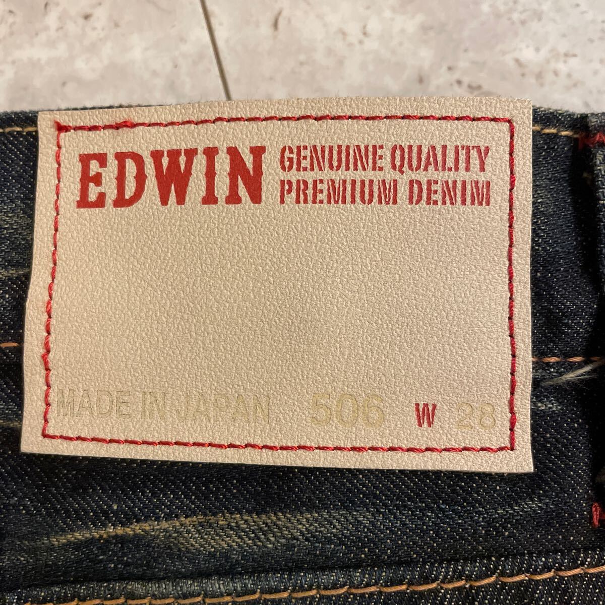 w28 хороший EDWIN Edwin 506.. распорка Denim брюки сделано в Японии USED обработка 