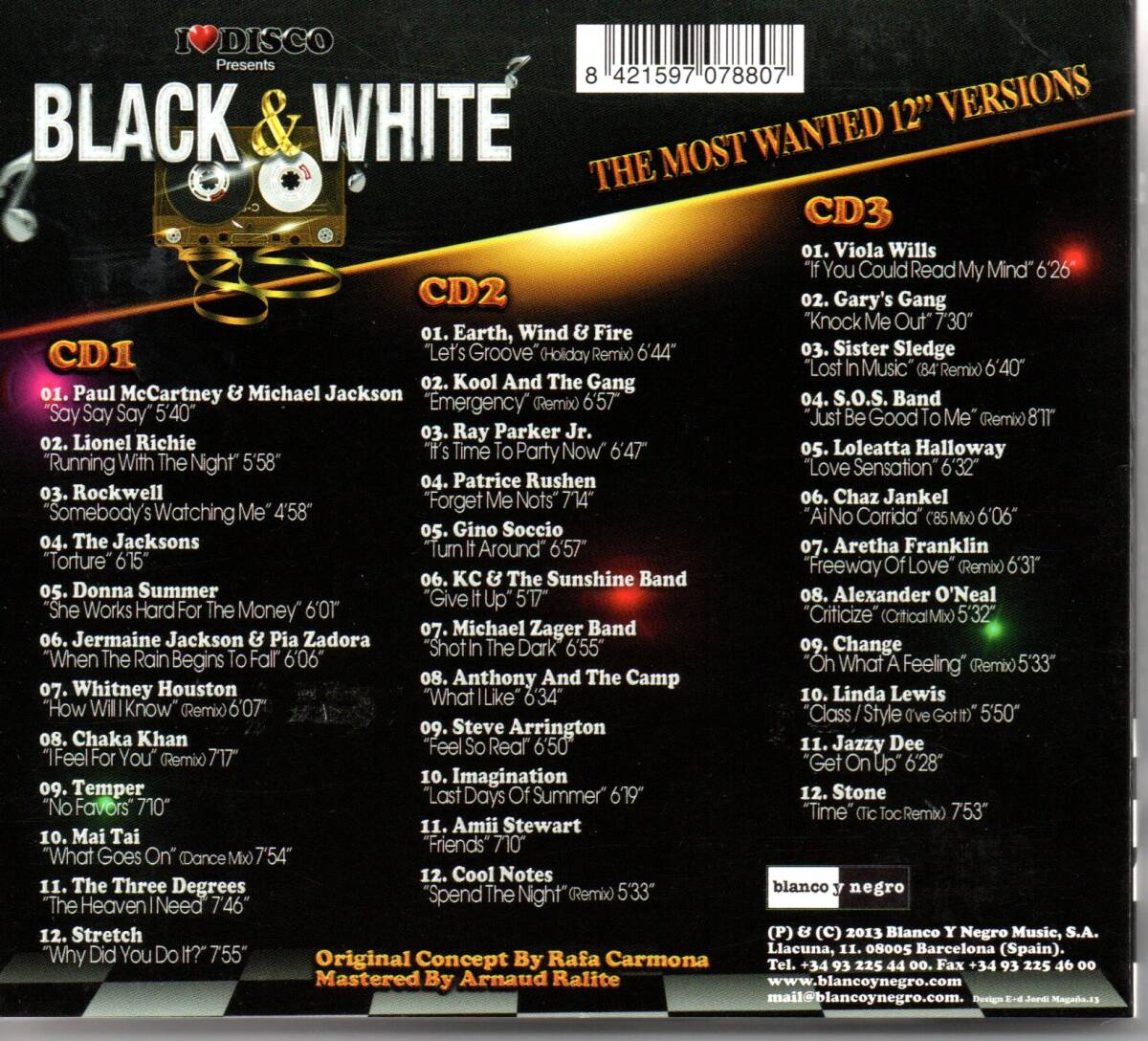 【セイ・セイ・セイ収録】I Love Disco Presents: Black & White 80's (The Most Wanted 12" Versions)の画像2