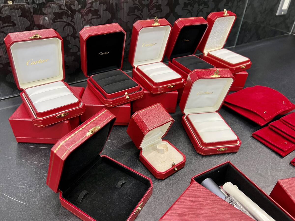 ☆カルティエ Cartier ☆ 空箱 BOX ジュエリーケース 箱 ボックス 指輪 ネックレス 修理袋 クリーナー 付属品の画像3