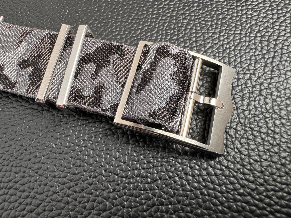 【純正】TUDOR 迷彩 ファブリックベルト 約21.5mm幅 ブラックベイの画像1