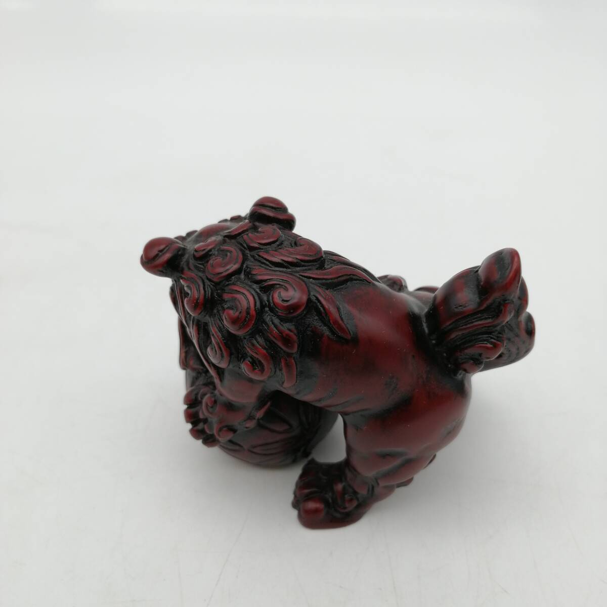 y2635 寿山石製品 小球獅 623B LION＆BALL 玉乗り獅子 アンティーク ミニサイズ 縁起物 置物 陶器 現状品_画像6