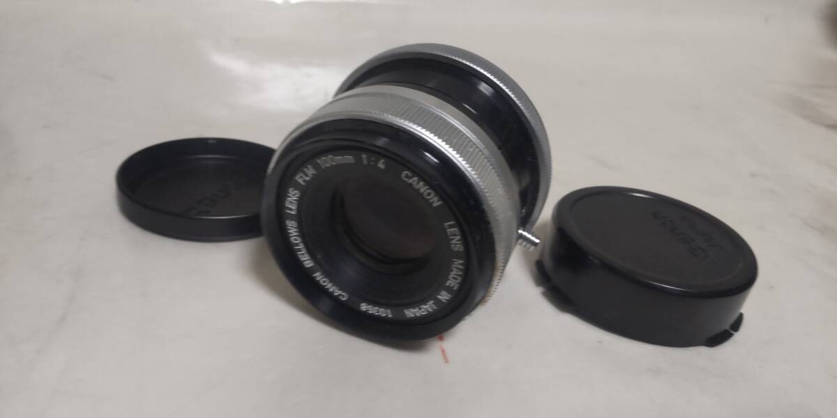 キャノン Canon Bellows Lens FLM 100mm F4 実用 前後キャップ付の画像1