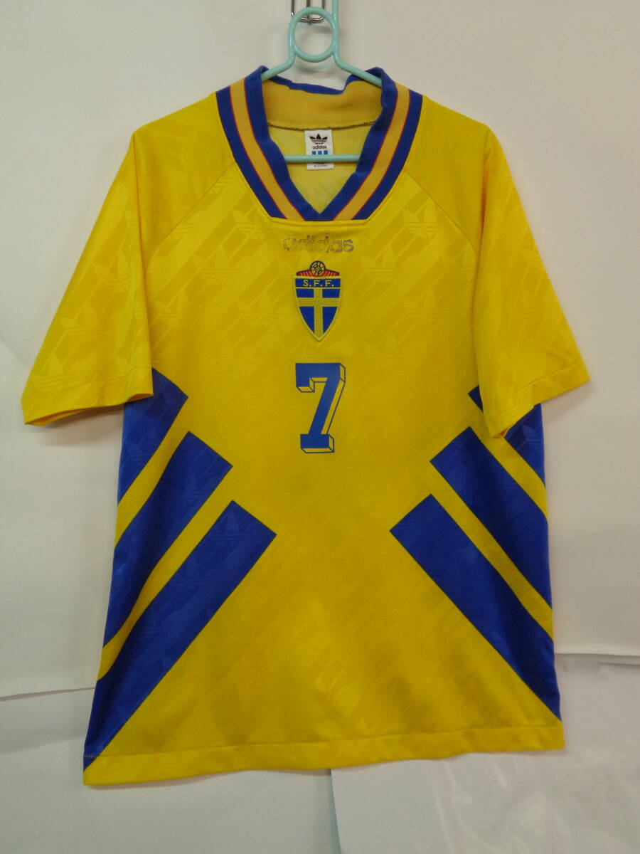 正規品中古★ラーション＃7★スウェーデン代表1994H黄色　Oサイズ（55-74_画像2