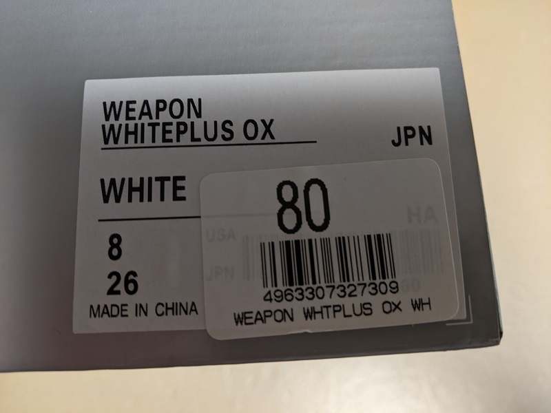 コンバース ウエポン ホワイトプラス OX 26cm WEAPON WHTPLS OX 30周年記念モデルの画像4