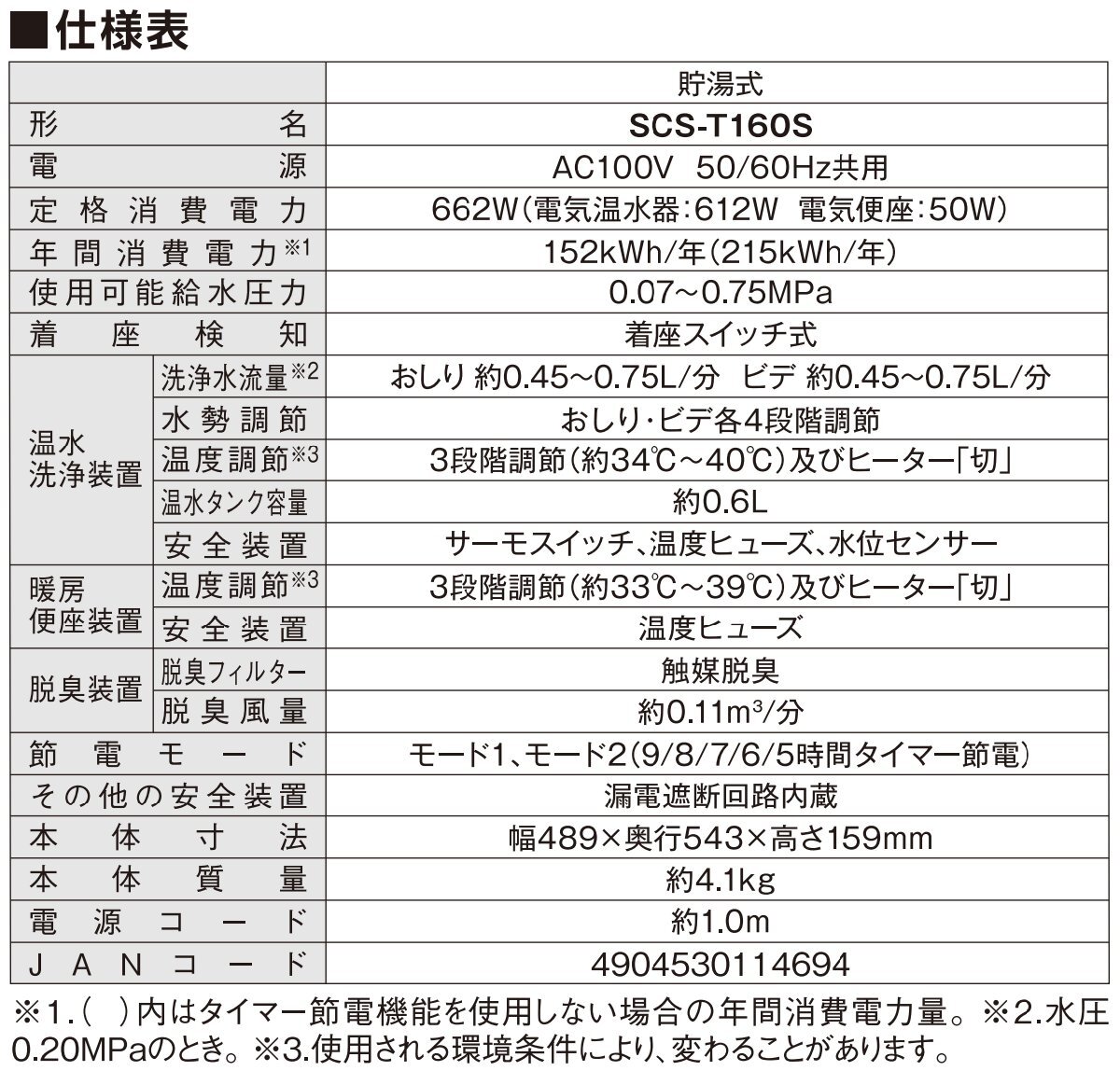 在庫あり インボイス対応 東芝正規ルート品 SCS-T160S 温水洗浄便座 脱臭機能 パステルアイボリー クリーンウォッシュ ステンレスノズルの画像4