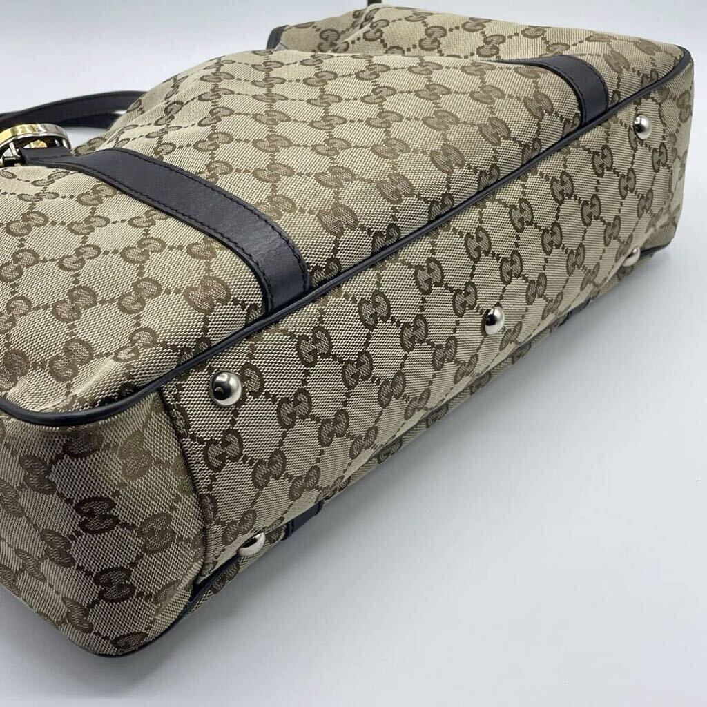 GUCCIグッチ　トートバッグ GGキャンバス GGツインズ　ハンドバッグ　肩掛け　A4収納　1円　232957・520981_画像5