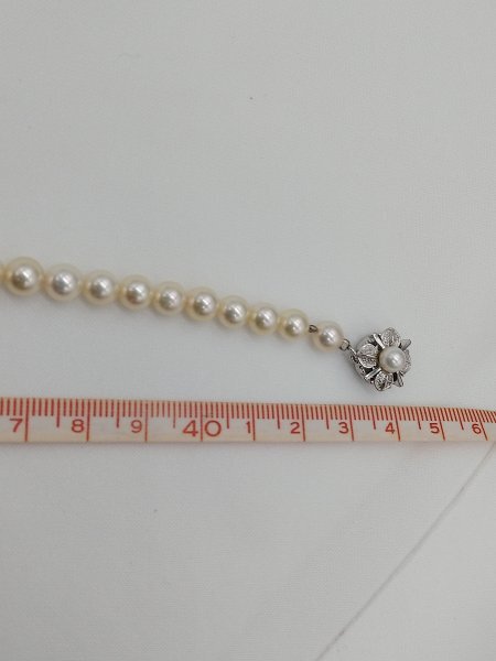0403L01 本真珠 あこや ネックレス 宝石鑑別書付 刻印 約25ｇの画像9