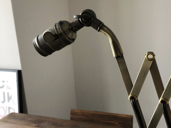 ブラケットランプ シザーランプ（電球別売り）壁面照明 レトロ 伸縮式ライト カフェ ヴィンテージ風 男前インテリア 間接照明の画像2