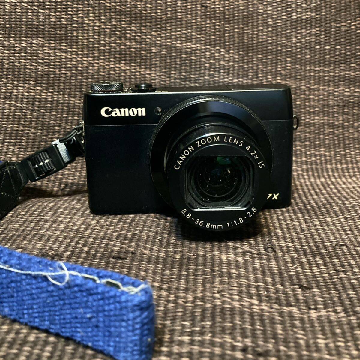 Canon キャノン PowerShot G7X コンパクトデジタルカメラ f 8.8-36.8㎜　1.8-2.8 ブラック 動作確認 現状渡し　【0418-4】_画像1