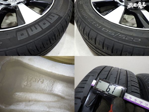 ホンダ純正 FR4 FR5 ジェイド 17インチ 7J +45 5穴 PCD114.3 ホイール MOMO モモ TOPRUNM300 AS SPORT 225/50R17 98V タイヤ_画像9