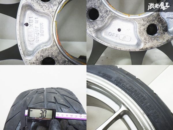 Weds ウェッズ WedsSport ウェッズスポーツ TC105N 18インチ 9.5J +-0 5穴 PCD114.3 ホイール アドバン 250/660R18 Sタイヤ GT-R JZX100の画像8