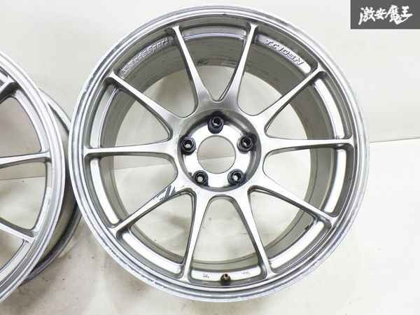 Weds ウェッズ WedsSport ウェッズスポーツ TC105N 18インチ 9.5J +-0 5穴 PCD114.3 ホイール 単体 2本 GT-R JZX100 チェイサー マークII_画像3