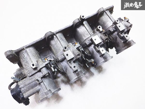 実動外し!!★ 保証付 純正 AE101 レビン トレノ 4A-G 4AG 4連スロットル インマニ インテークマニホールド インジェクター付き AE86 棚M6の画像1