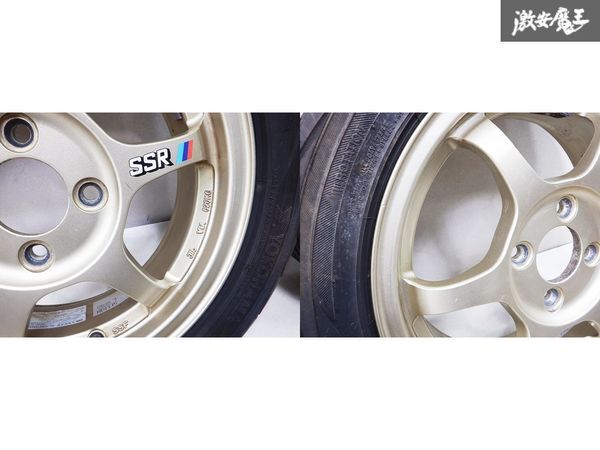 SSR スピードスター TYPE-C タイプC 14インチ 5J +38 4穴 PCD100 165/55R14 タイヤ付き 2本 シビック NA NB ロードスター レビン トレノの画像5