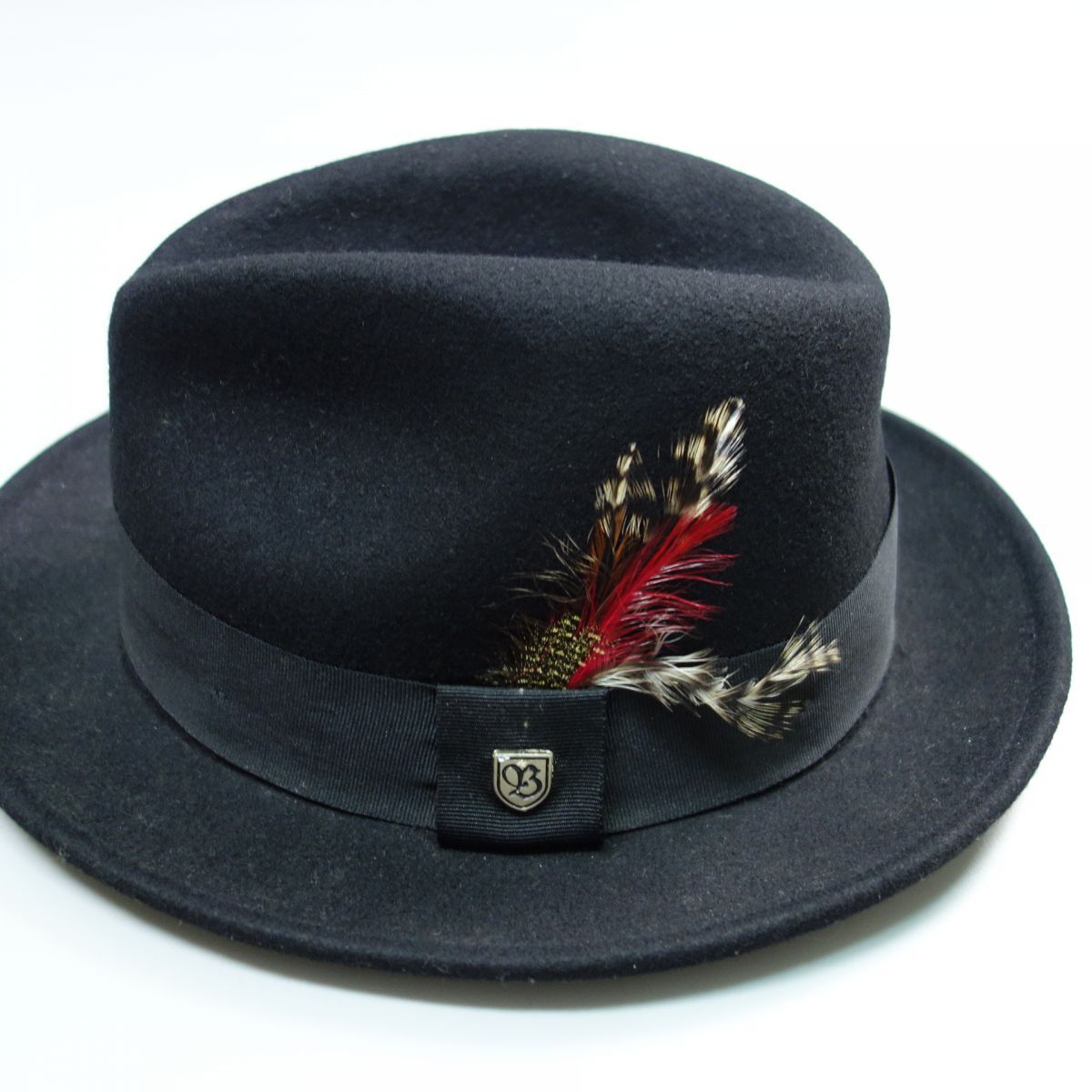 美品 ブリクストン BRIXTON フェドラ ハット 帽子 中折れ ウール 黒 メンズ 7 1/2 60cm_画像3