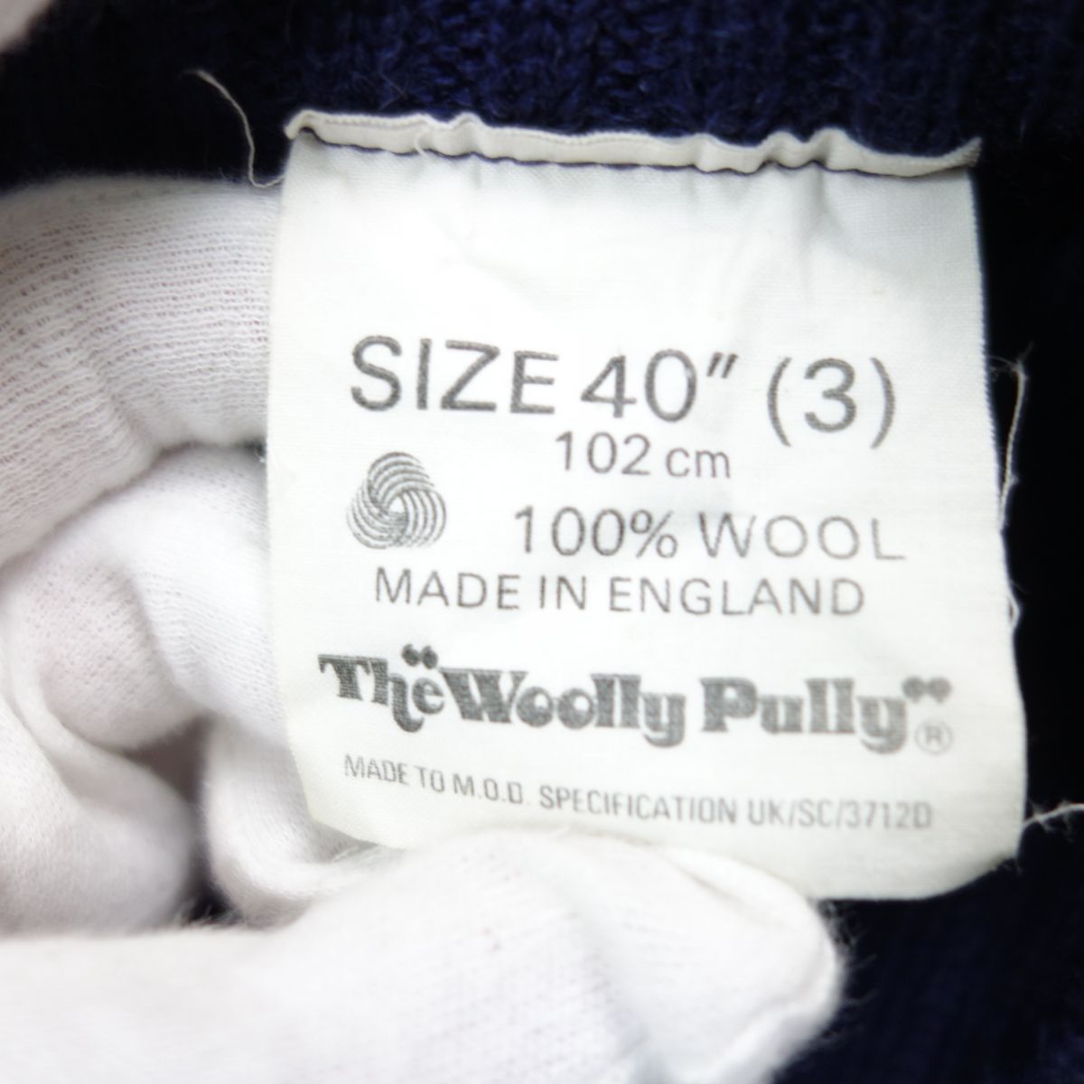 The Woolly Pully ウーリープーリー コマンドセーター 40 ネイビー ミリタリーの画像5