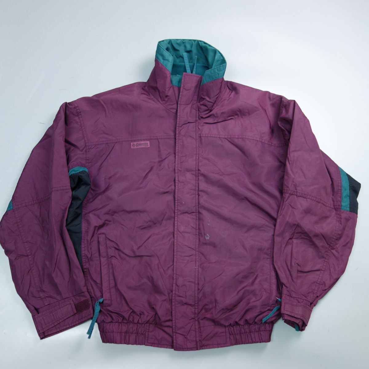 90s Columbia コロンビア ナイロンジャケット マウンテンジャケット 紫 メンズ M アウトドア ヴィンテージ_画像1