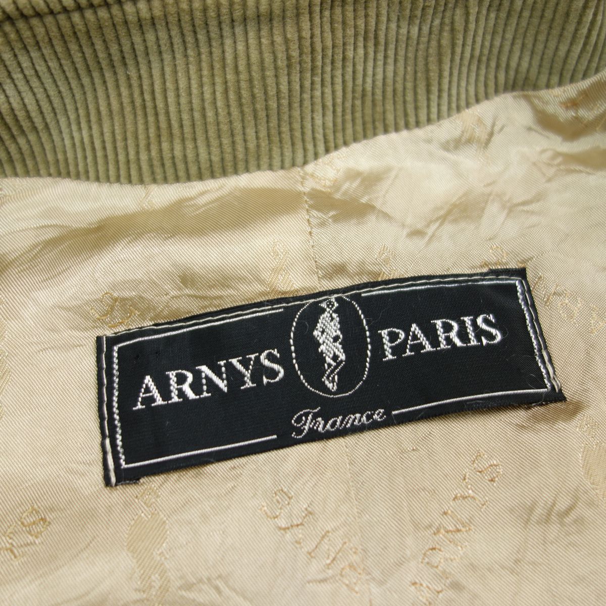 ARNYS PARIS アルニス コーデュロイノーカラージャケット 52 メンズ_画像4