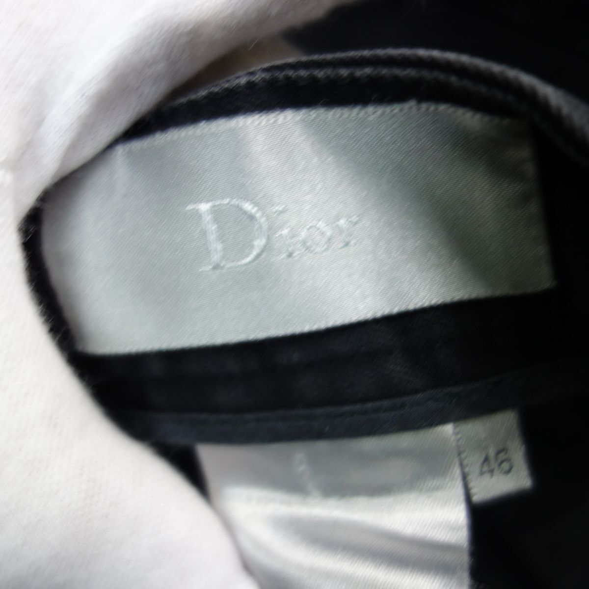 ディオールオム Dior homme ワイドブラックデニム ジーンズ メンズ 46の画像10