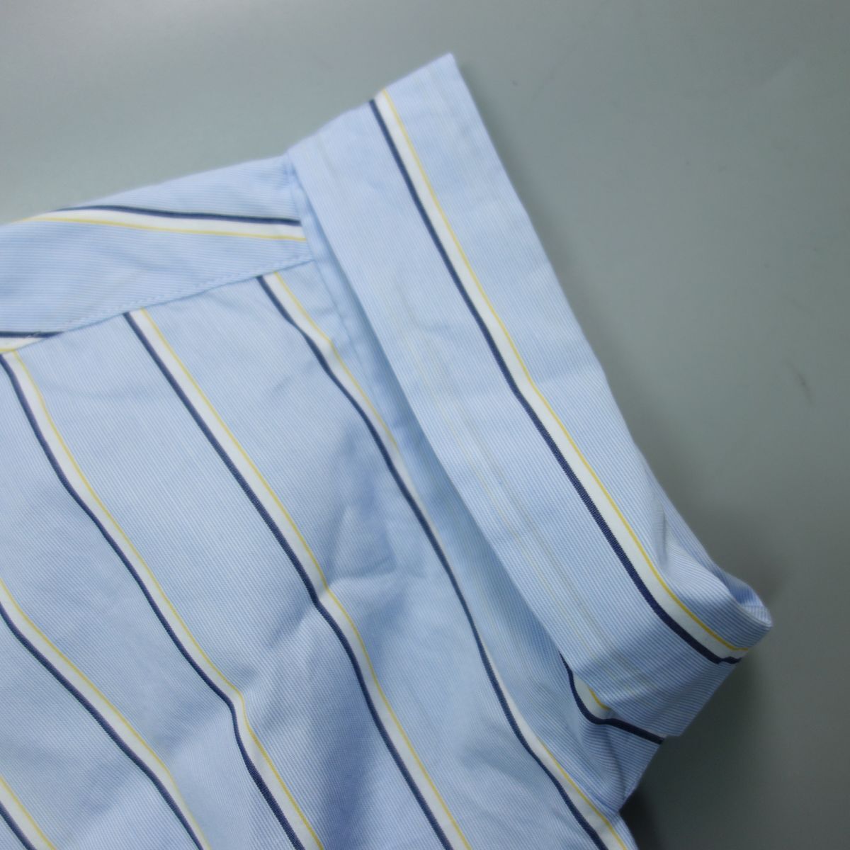 メーカーズシャツ 鎌倉シャツ ウエストドローコード ノーカラー ロング シャツワンピース レディース 40の画像4