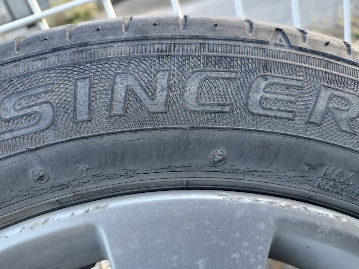 宮城発【MH23SワゴンR】4.5J×14-4穴PCD100＋45《155/65R14》スズキ純正AWホイール＋タイヤ4本セット《難有り中古》ラジアル夏タイヤの画像8