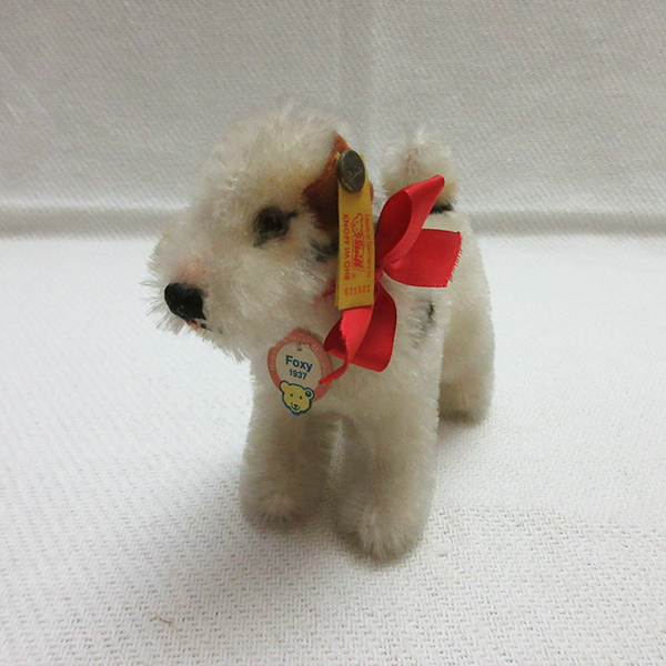 ドイツ製■Steiff シュタイフ ぬいぐるみ 犬 FOXY 耳タグ 耳ボタン 人形 シュタイフ社 フィギュア ヴィンテージ レトロの画像1