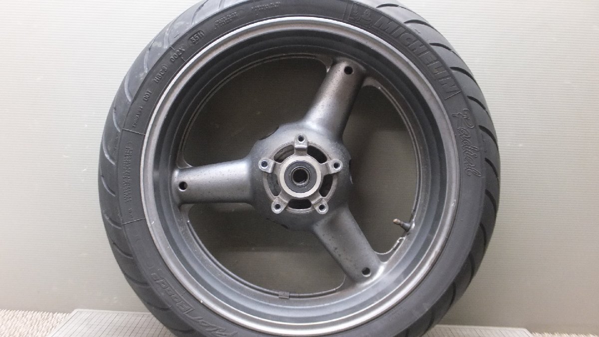 FV イナズマ400 GK7BA リアホイール 17x5.50 JIL ASAHI TEC 検 INAZUMA 油冷 転倒車 JUNK_画像5