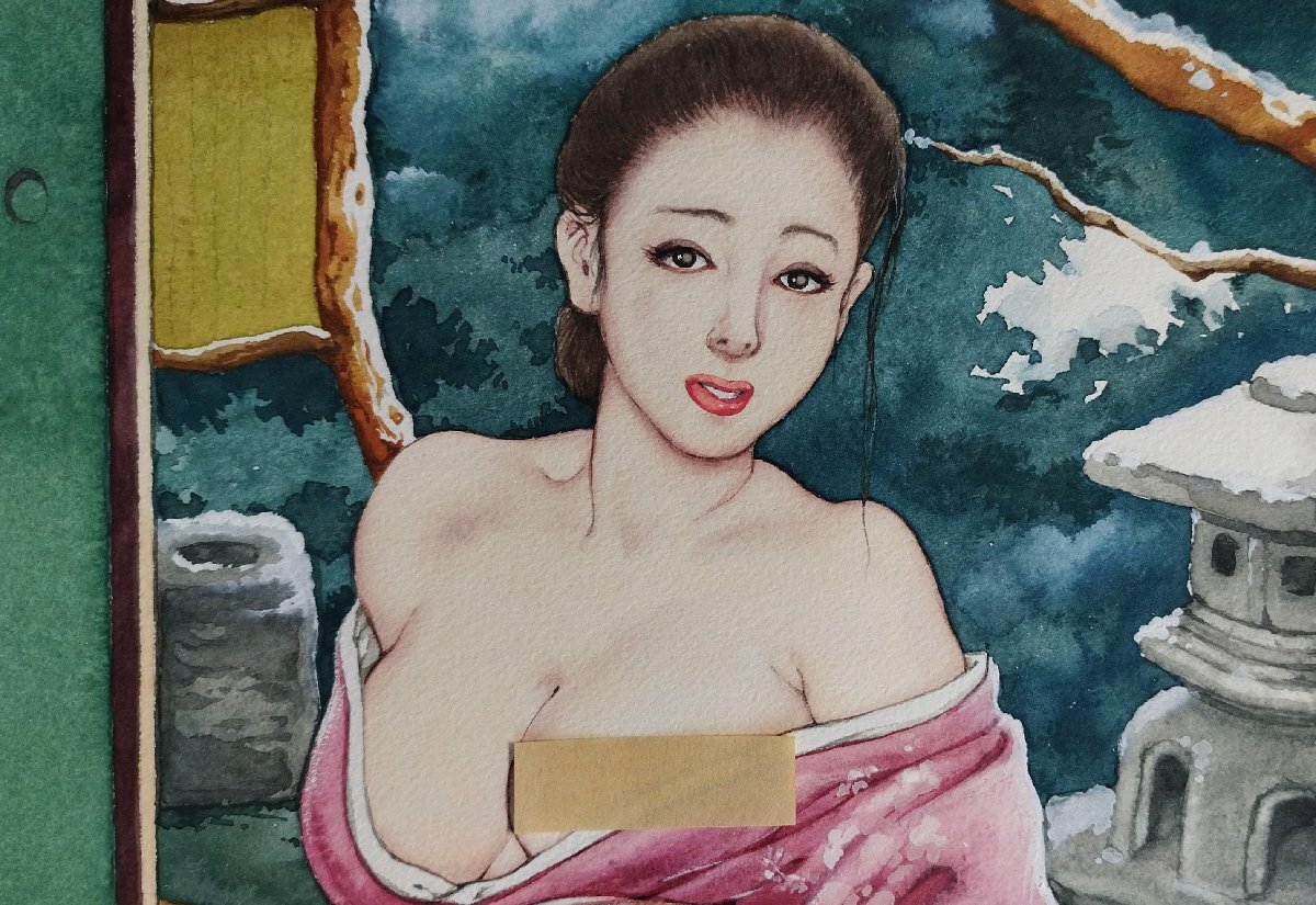  подлинный произведение гарантия [ Kasama ... автограф исходная картина ... женщина было использовано ... обложка .] осмотр ). глициния . дождь маленький . форма . передний рисовое поле . дешево . талант гэкига ..
