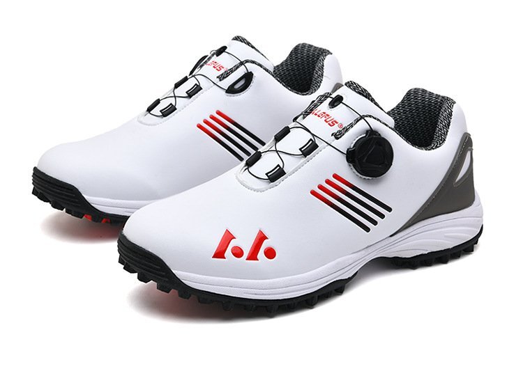 1 jpy start golf shoes men's spike less sneakers combined use golf shoes shoes cord type sneakers type red size selection possible 