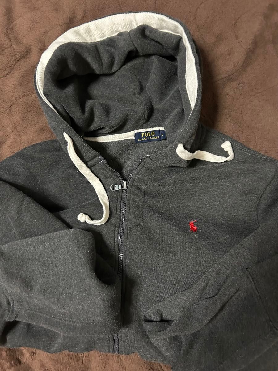 POLO RALPH LAUREN  ラルフローレン パーカー　 ジップアップ グレー