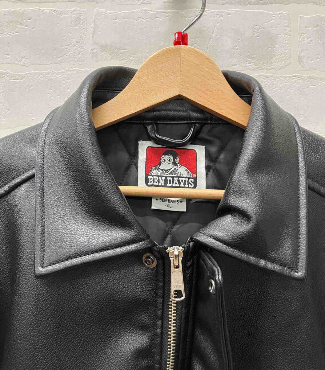 ★【BEN DAVIS】ベンデイビス BD FAUX LEATHER JACKET メンズ ジャケット ブルゾン フェイクレザー_画像4