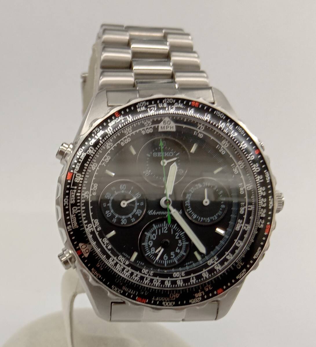 ジャンク 不動品 SEIKO スカイプロフェッショナル 7T34-6A20 クオーツ 腕時計 店舗受取可_画像1