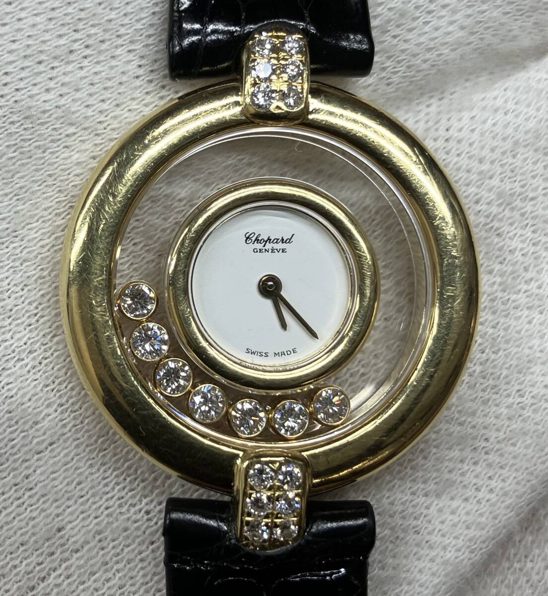 [ производитель ремонт settled ] Chopard Chopard happy diamond кварц женские наручные часы чистое золото 7P diamond 20/5456 moving diamond 